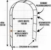 Metall Gartenbogen 240 x 150 cm Schwarz – Produktbild-Vorschau 3
