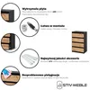 STIV Möbel | Komoda z 4 szufladami | Czarny Mat / Dąb Wotan Podgląd zdjęcia produktu 3