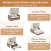 Sofa ogrodowa Flieks Leżak ogrodowy z regulowanym daszkiem Podgląd zdjęcia produktu 6