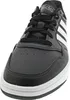A close-up, front-facing view of a black Adidas sneaker with white stripes. Produktbild-Vorschau