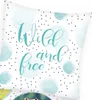 A close-up of a pillow with a watercolor-style design and text. Produktbild-Vorschau