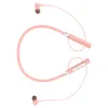 A pair of pink neckband earphones is displayed against a white background. Náhled obrázku produktu