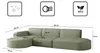 Kaiser Möbel Ecksofa Designer, Sofa L form MODENA stoff Produktbild-Vorschau 6