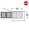 Hailo Mülleimer Küche Einbau ab 40cm Schrank 2x 13 L Produktbild-Vorschau 9