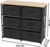 DOCHTMANN Scaffale con contenitori nero 6 ripiani Anteprima dell’immagine prodotto 2