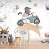 Vlies Fototapete - Teddy Bear in a Racing Car 150x105 cm Produktbild-Vorschau 2