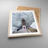 Gerahmtes Poster - Rahmen in heller Eiche - Laterne Meer Produktbild-Vorschau 3