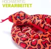 A close-up of a plush snake toy with a leopard-like pattern. Produktbild-Vorschau