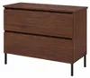 Badezimmerschrank stehend 80, glatte Front, Nussbaum-Eiche Produktbild-Vorschau 1