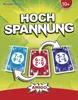 The image is a marketing image for a card game, showing three cards with multiplication problems and arrows indicating gameplay. Náhled obrázku produktu