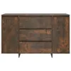 vidaXL Příborník se 3 zásuvkami Kouřový dub 120x41x75 cm Náhled obrázku produktu 5