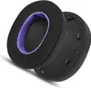 Two black ear pads with purple inner lining are shown against a white background. Náhled obrázku produktu