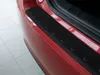 Rückansicht von Für Skoda Octavia III 5E Combi Premium Edelstahl Ladekantenschutz Schutz Schwarz mit Fokus auf Befestigungselemente Produktbild-Vorschau