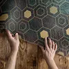 Sechseckiges Muster, modernes Design – Vinylteppich – Produktbild-Vorschau 3