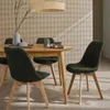 sweeek - 4er-Set skandinavische Stühle mit Holzbeinen - Produktbild-Vorschau 4