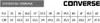 A size chart for Converse women's shoes, showing EU sizes and corresponding CM measurements. Voir les images du produit