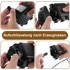 A collage of four images showing how to assemble and disassemble a small water pump. Voir les images du produit