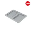 A light gray, rectangular insert with two compartments, likely for a trash can or similar container, is shown against a white background. A red circular logo with the word "Hailo" is in the upper right corner. Voir les images du produit