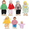 Rodinné panenky z borového dřeva, sada miniaturních Náhled obrázku produktu 1