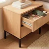 CALICOSY -  Nachttisch 2 Schubladen Effekt Holz mit Rillen Produktbild-Vorschau 7