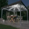 vidaXL Pavillon mit LED-Lichterkette 300x300 cm Anthrazit Produktbild-Vorschau 2