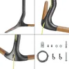 A collage of four images showing details of a TV stand base and its accessories. Náhled obrázku produktu