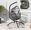Fotel wiszący Outsunny w kształcie jajka ze stelażem, Podgląd zdjęcia produktu 3