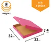 KAPAK 5er Pizzakarton Rosa 32x32x4 cm für Gastronomie Produktbild-Vorschau 2