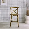 sweeek - Barhocker Bistro Vintage Holz 65cm - Braun Produktbild-Vorschau 3