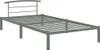 vidaXL Bettgestell Grau Metall 90x200 cm Produktbild-Vorschau 1