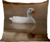 MuchoWow® Outdoor Kissen - Ente - Vogel - Wasser - Weiß - Produktbild-Vorschau 1