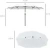 Outsunny Sonnenschirm 4,5 m Doppelsonnenschirm mit LED Produktbild-Vorschau 3