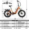 F6 BOOST Bici elettrica pieghevole per adulti, 250 W, Anteprima dell’immagine prodotto 8