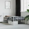 vidaXL Bettgestell mit Kopf- und Fußteil Metall Weiß 90x190 Produktbild-Vorschau 13