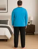 KB Herren Schlafanzug lang Pyjama Pyjamaset schwarze Hose Produktbild-Vorschau 4