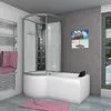 Kombination Badewanne Dusche K50-R00 Duschtempel 100x170 cm Produktbild-Vorschau 4