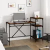 vidaXL Psací stůl s policí kouřový dub 135x50x90 cm výrobek Náhled obrázku produktu 2
