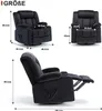 COMHOMA Relaxsessel aus Stoff mit Liegefunktion, Recliner Produktbild-Vorschau 6