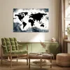 MuchoWow® Poster Weltkarte - Holz - Schwarz 120x80 cm - Produktbild-Vorschau 3