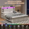 ProximaX Stauraumbett 140x200 cm Beige Leinen mit Produktbild-Vorschau 8