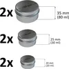 6 Aluminium-Dose rund mit Deckel leer Metalldosen Schachtel Produktbild-Vorschau 2