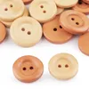 10 Holzknöpfe, 2-loch, rund, verschiedene Größen, Produktbild-Vorschau 3