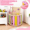 A colorful indoor climbing structure for children, with toys on a shelf to the left and a window in the background. Náhled obrázku produktu