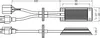 Technical drawing of an electrical component with dimensions. Anteprima dell’immagine prodotto