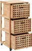 vidaXL Armadio da bagno 41x41x91 cm Legno massello Noce Anteprima dell’immagine prodotto 1