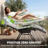 Zero Gravity Liegestuhl klappbar mit Seitentisch, 65x93x108 Produktbild-Vorschau 6