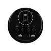 A close-up view of the control panel of a black tower fan. Produktbild-Vorschau