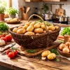 MIKONI Gemüsekorb 36 cm mit Griff, Kartoffelkorb Erntekorb Produktbild-Vorschau 1