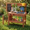 COSTWAY, cucina giocattolo per bambini con fioriera, Anteprima dell’immagine prodotto 2