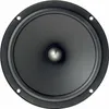 A close-up, front-facing view of a black speaker driver with a silver center dome. Produktbild-Vorschau